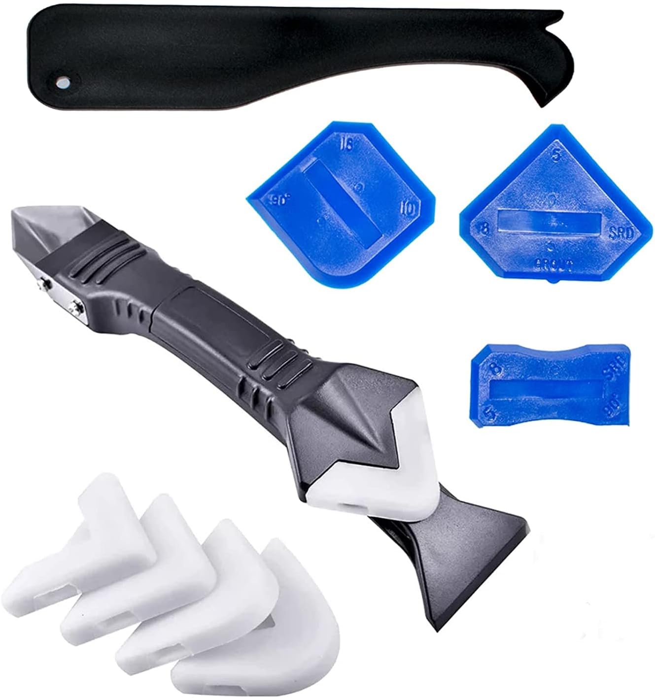 Zaptec3 in 1 Silicone Sealant Grout Caulk Filling Finishing Smoothing Remover Cleaning Scraper Tool