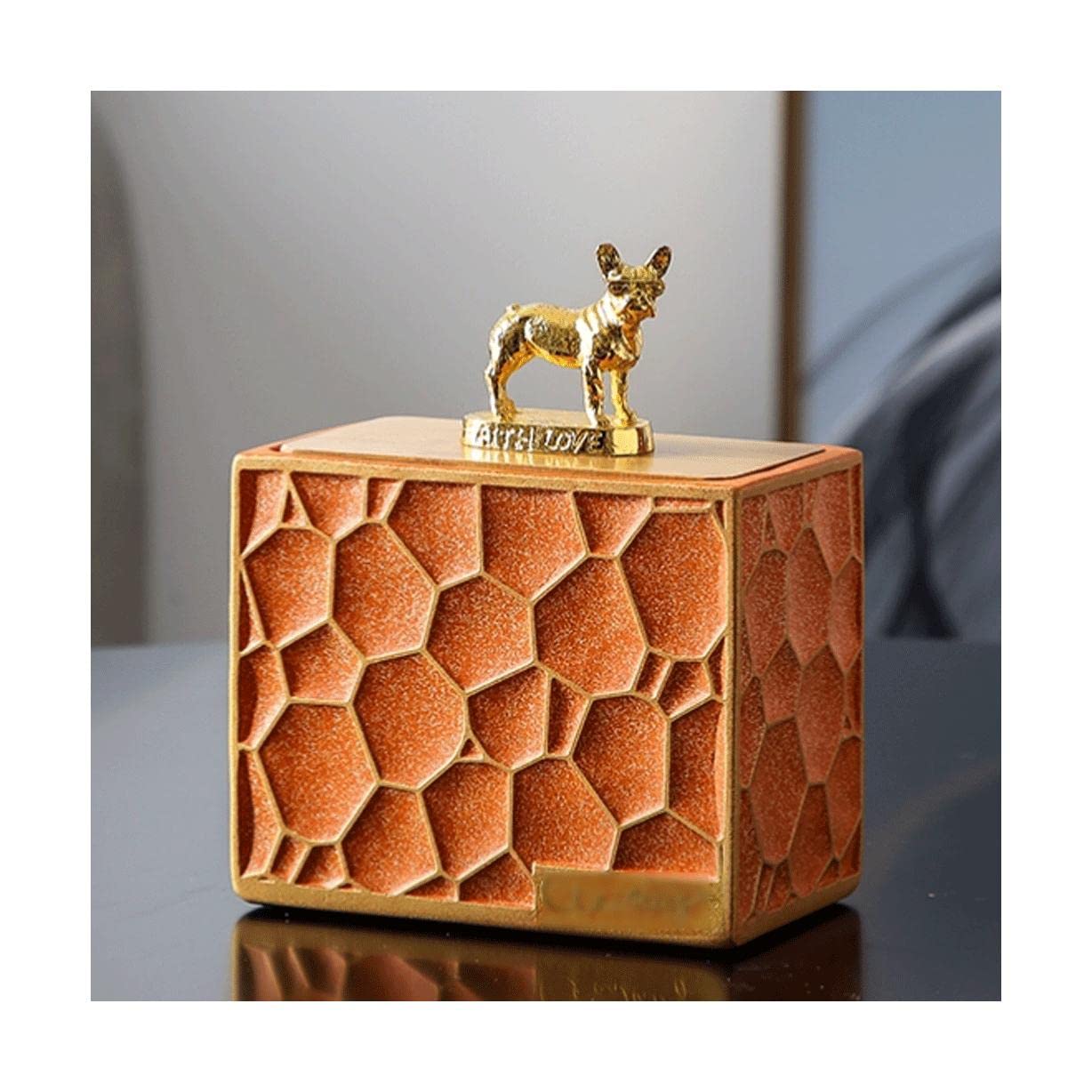 MRKU Toothpicks Dispenser Toothpick Box Holder Fashion Resin Container with Lid Compartment Container Chic
