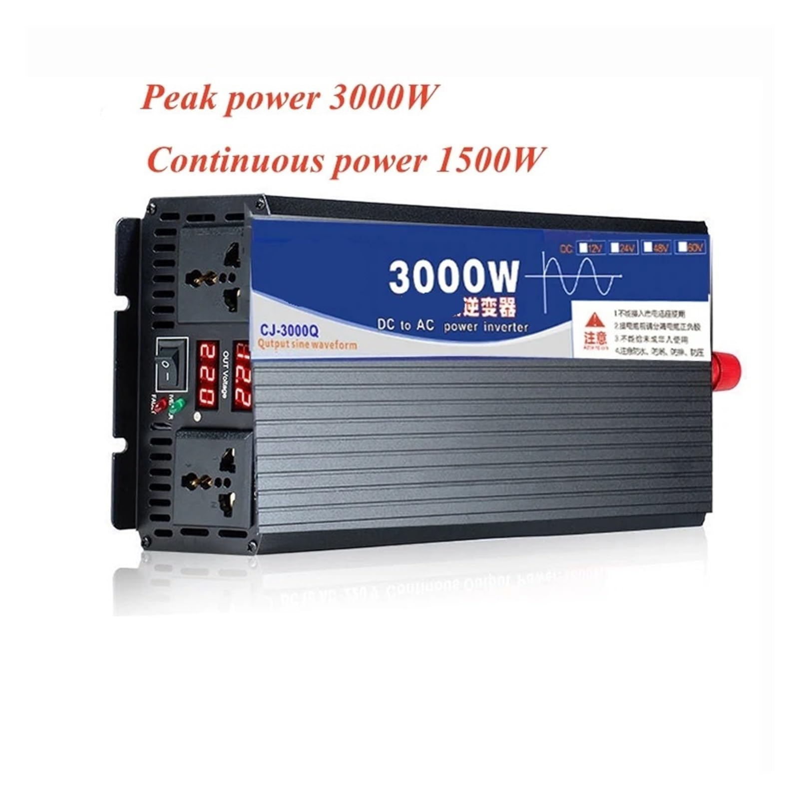 Przetwornica mocy falownika 3000 W 4000 W 5000 W DC 12 V 24 V 48 V 60 V na AC 110 V 220 V przetwornica napięcia falownika (12V_230V 50HZ)