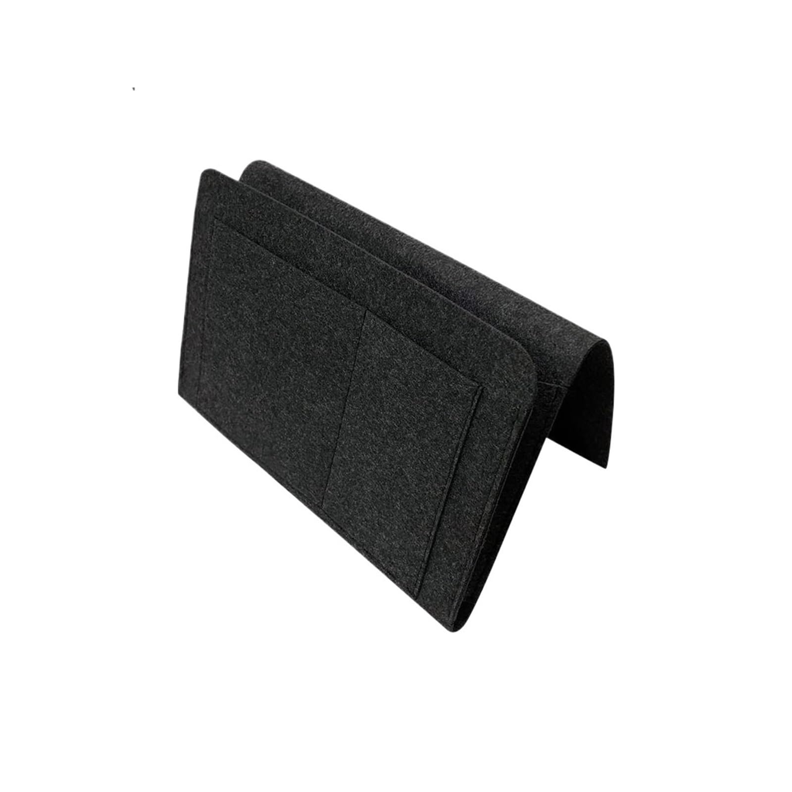 LSYHHXC Bedside Organiser 1pc Felt Bedside Storage Organizer Phone Book Magazine Holder Pockets Hanging Bag Tissue Box For Bed Sofa Side Pouc(Black,27-22-8CM)