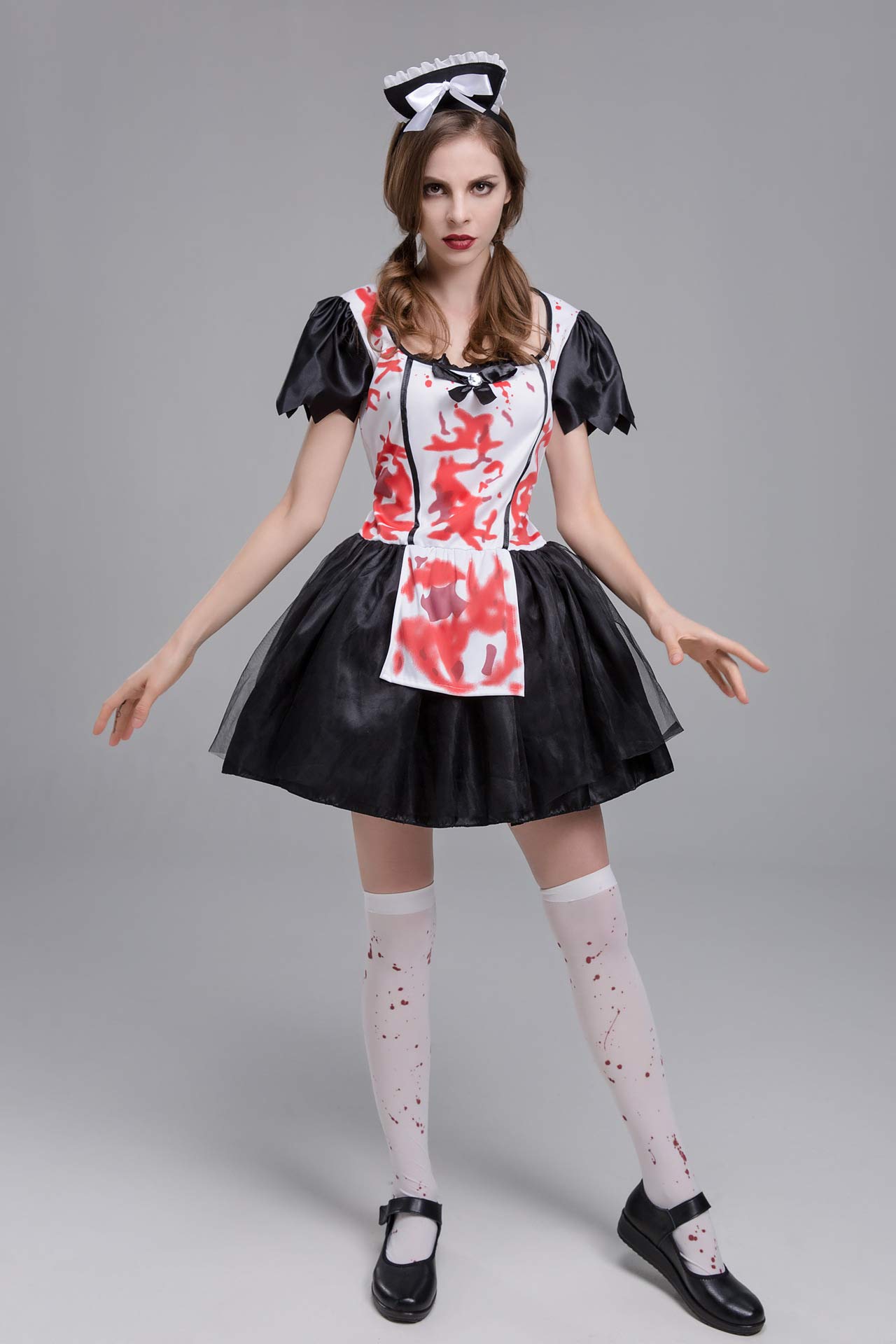 Amazon.co.jp: crazy（クレイジー)メイド服 ハロウィン コスプレ