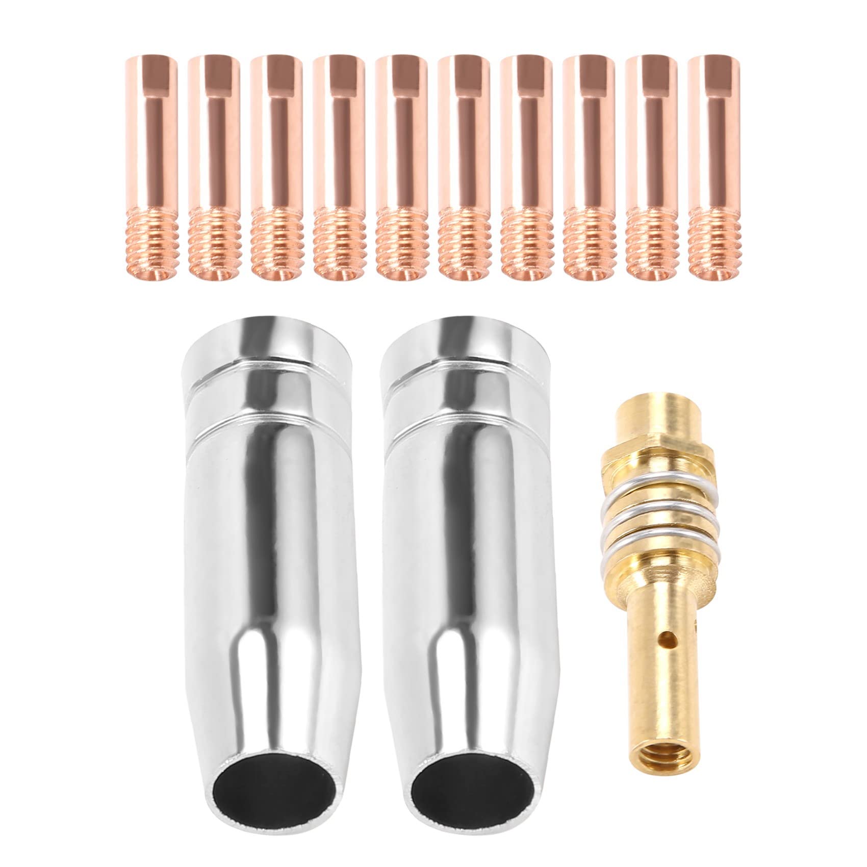 Hundnsney 13Pcs 14Ak Welding Torch Consumables 0.9Mm Mig Torch Gas Nozzle Tip Holder Of 15Ak Mig Welding Torch