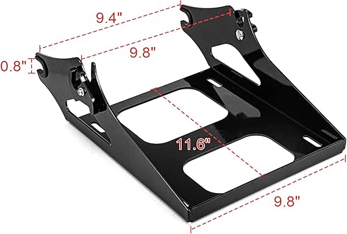 Miniatura 2 de Soporte desmontable para cajuela compatible con Harley Touring Road King Electra Glide Road Glide Street Glide 2014-2023, color negro brillante