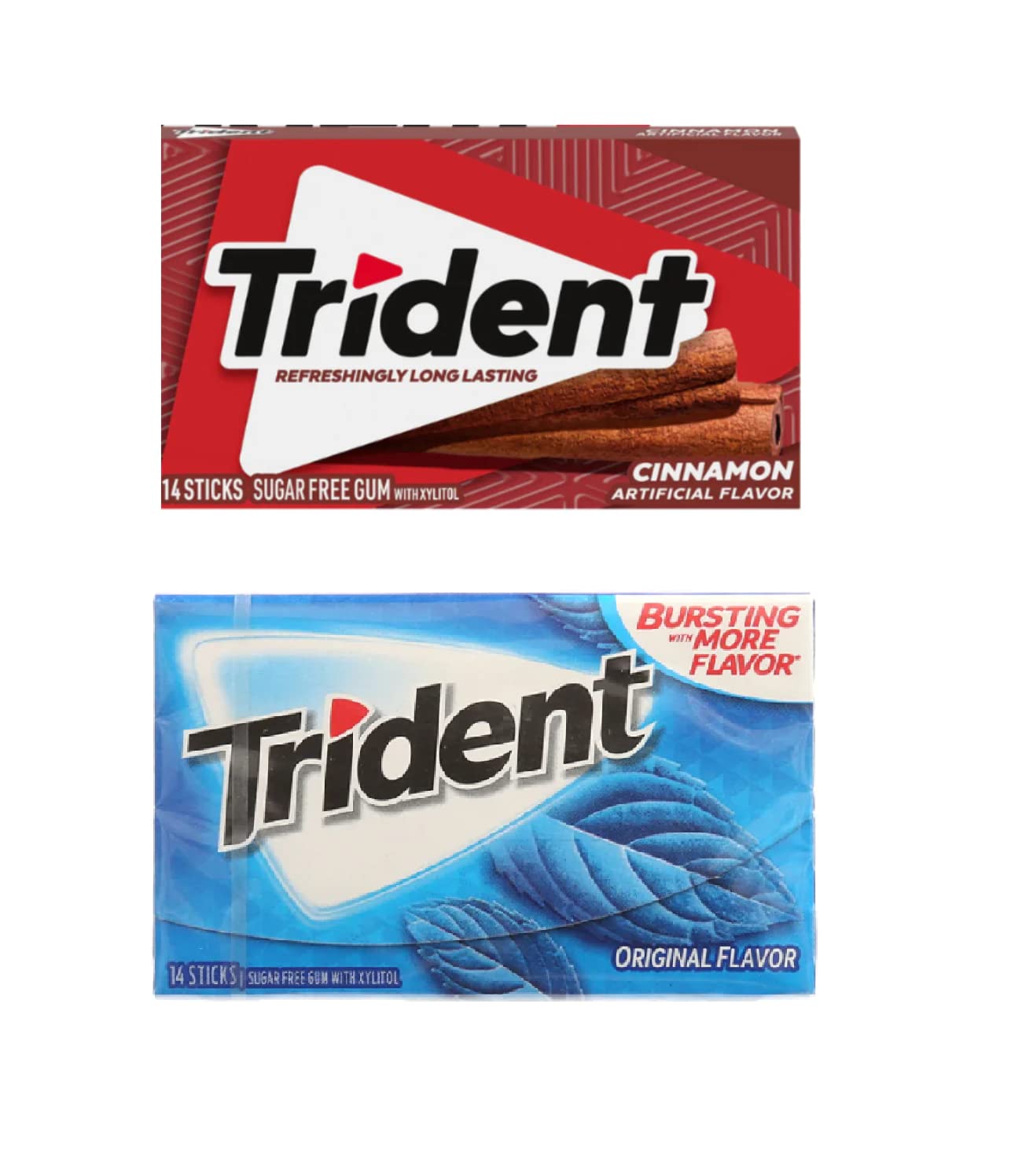 Trident Sugar Free Chewing Gum Cinnamon Flavor 14 Sticks, 26.6 g (Pack Of 1) And Original Flavor 14 Sticks, 26.6 g(Pack Of 1) (B0D1GFYW25) Amazon Price History, Amazon Price Tracker