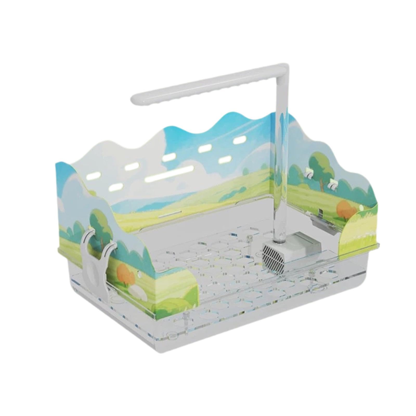 Bac de Bain pour Oiseaux de Compagnie, électrique pour Oiseaux, Silencieux, Léger, Amovible, Bain Spacieux pour Perroquets, Accessoires pour AB, B