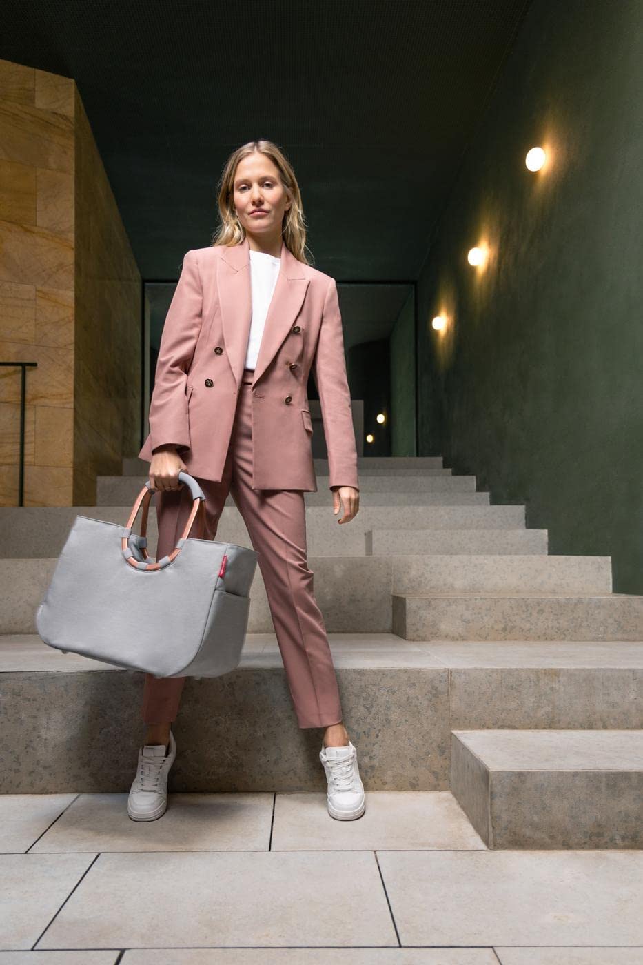reisenthel loopshopper L - Sac solide avec compartiments pratiques en bouteilles PET recyclées - Design charmant et imperméable, Couleur:sky rose