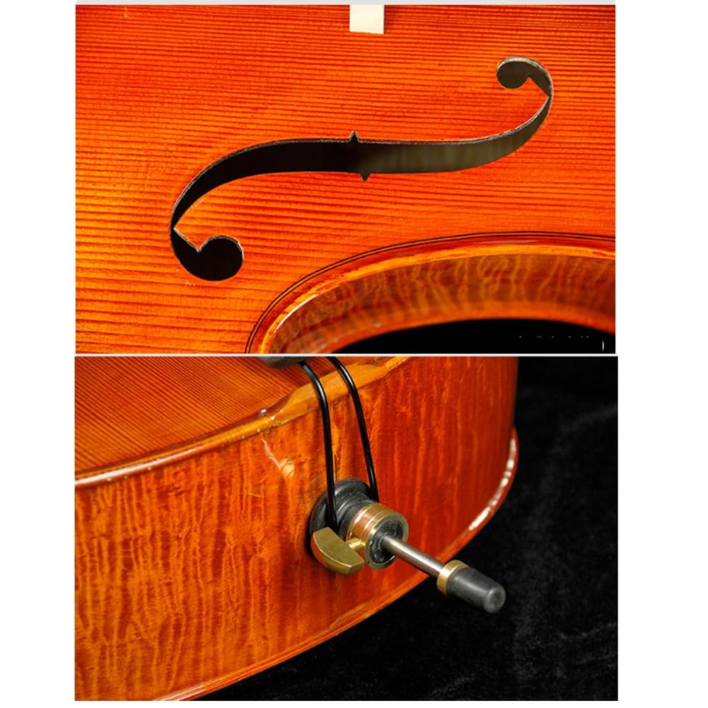 Violonchelo Profesional Abeto Arce Madera Maciza Hecho a Mano Violonchelo Estudiante Principiante Concierto Profesional Kit de Violonchelo de tamaño Completo (Size : 4/4)