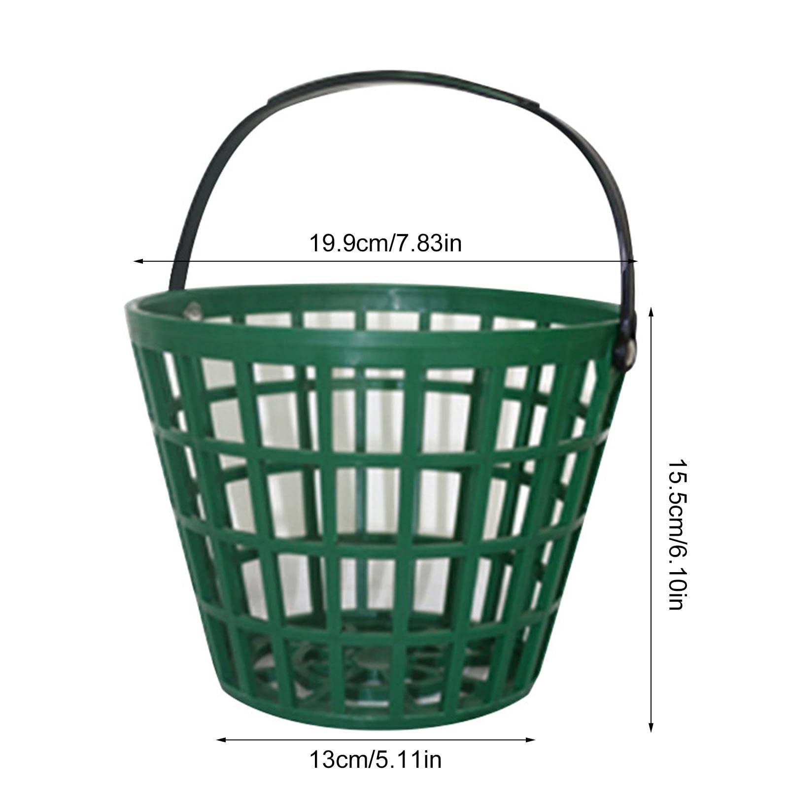 Keptfeet Cestino per Palline da Golf con Manico - Cestino per Palline da Golf all'aperto con Manico,Secchiello portapalline per Palline da Golf per scuole, campi da Golf, Country Club, Cortili