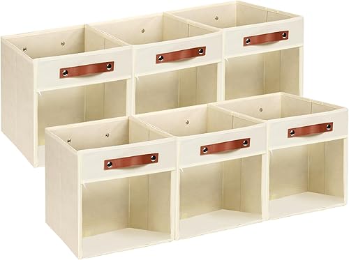 HNZIGE Cubos de almacenamiento de 11 x 11 pulgadas para organizador de almacenamiento, estante de tela para organizador de cubos, contenedor de tela
