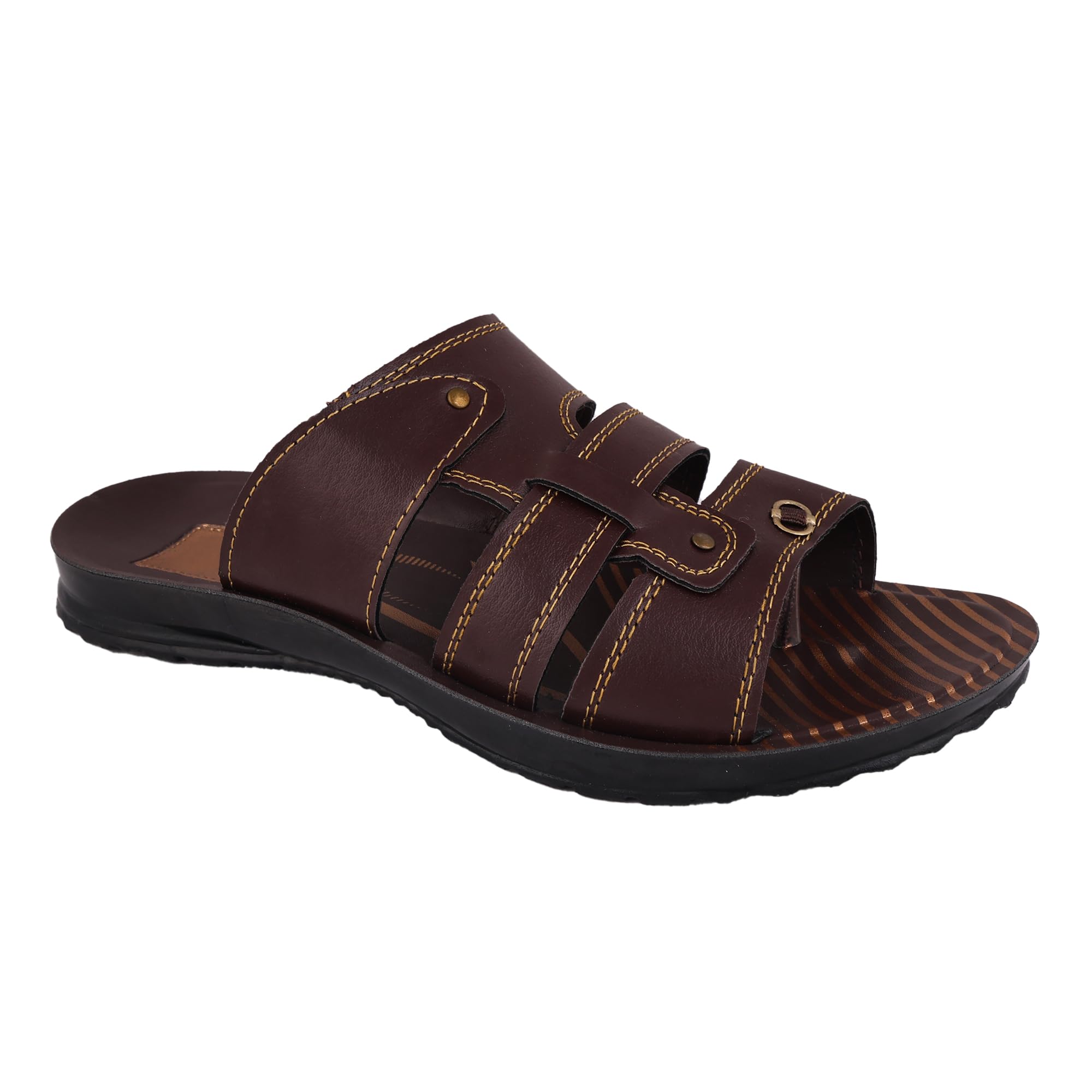 HAARIT Men Classic Ultra Soft Synthetic Chappal, Casual Wear Chappal, Slip On Slipper For Men (Brown) (B0D89TMWD8) Amazon Price History, Amazon Price Tracker