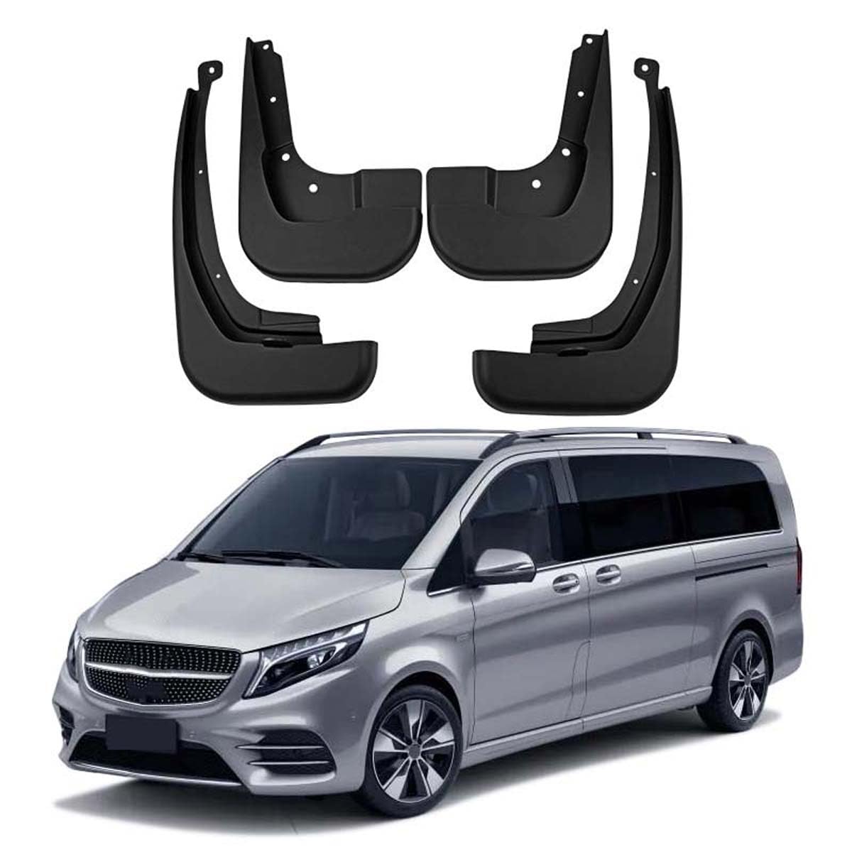 LgeQWWs Car mud flaps,Compatible with Mercedes-Benz V-Class Sports Extended Edition 2021,Car exterior accessories