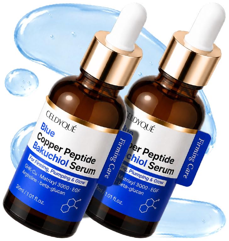 Blue Copper Peptide Bakuchiol EGF Serum + 12 Multi Peptides, 2 Pack