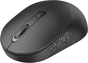 TECKNET Wireless Mouse, Bluetooth Mouse (BT5.2/3.0 & 2.4G), Computer Mice Silent Portable,1600 DPI Optical Mouse Sensor, Ergonomic Cordless Mouse for Laptop PC Mac, 18 Month Battery, Black
