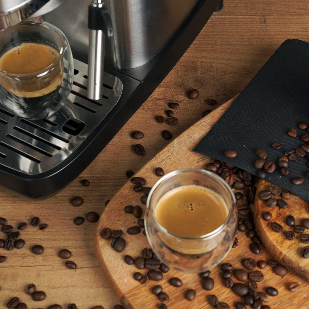 Ariete 1380 Macchina da caffè in metallo, compatibile con caffè in polvere e cialde ESE, 1300 W, Capacità 1,1 L, 15 bar di pressione, Filtro ½ tazze, Dispositivo Cappuccino, Silver