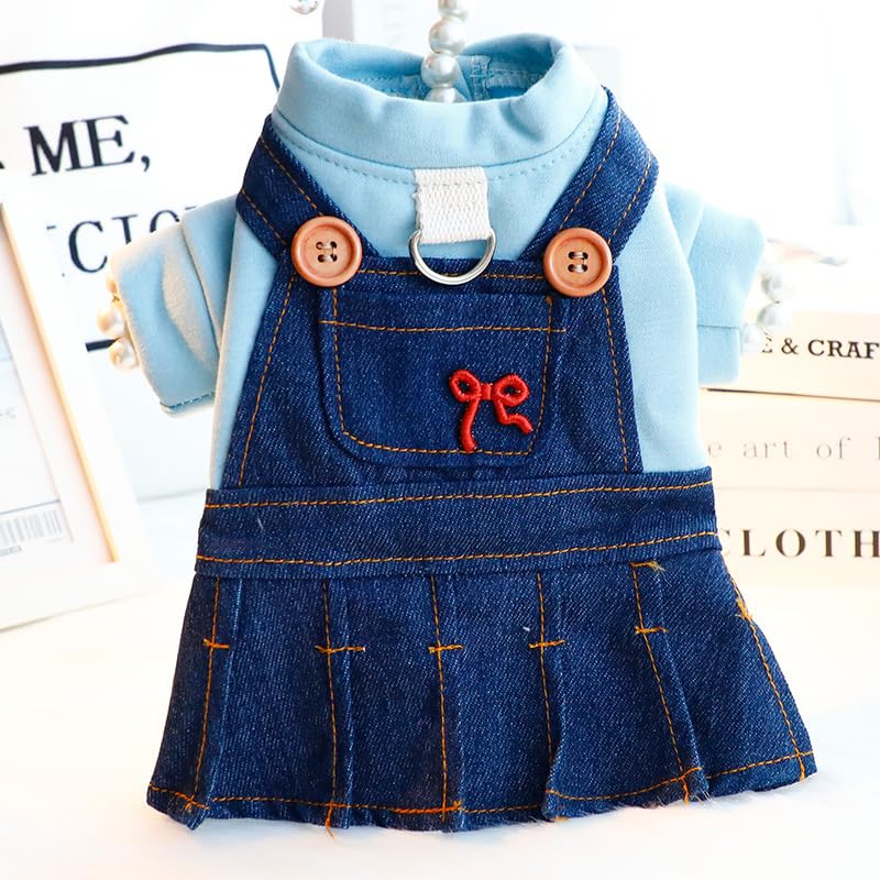 Vestido Princesa Denim para Perros Pequeños XL Azul miniatura 2