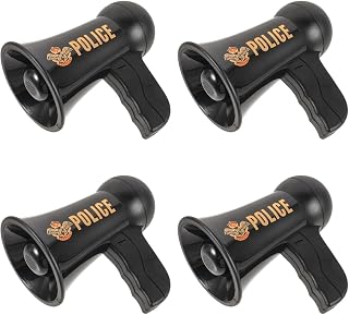 UKCOCO Juguetes De Megáfono De Sirena De Juguete para Trompeta Accesorios Policiales Vestido De Trompeta Black El Plastico