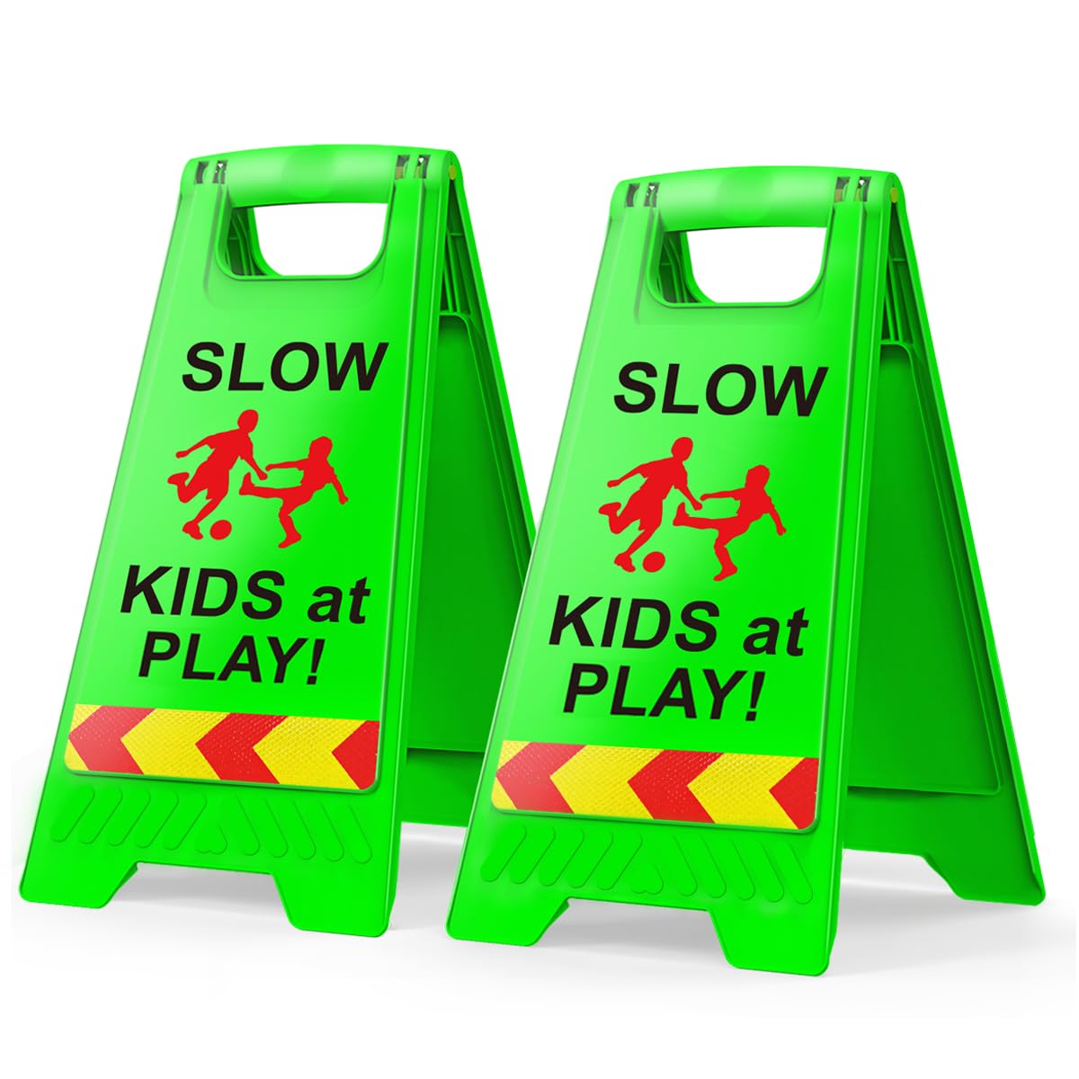 2 Pack Kids at Play Safety Signs for Street, Children at Play