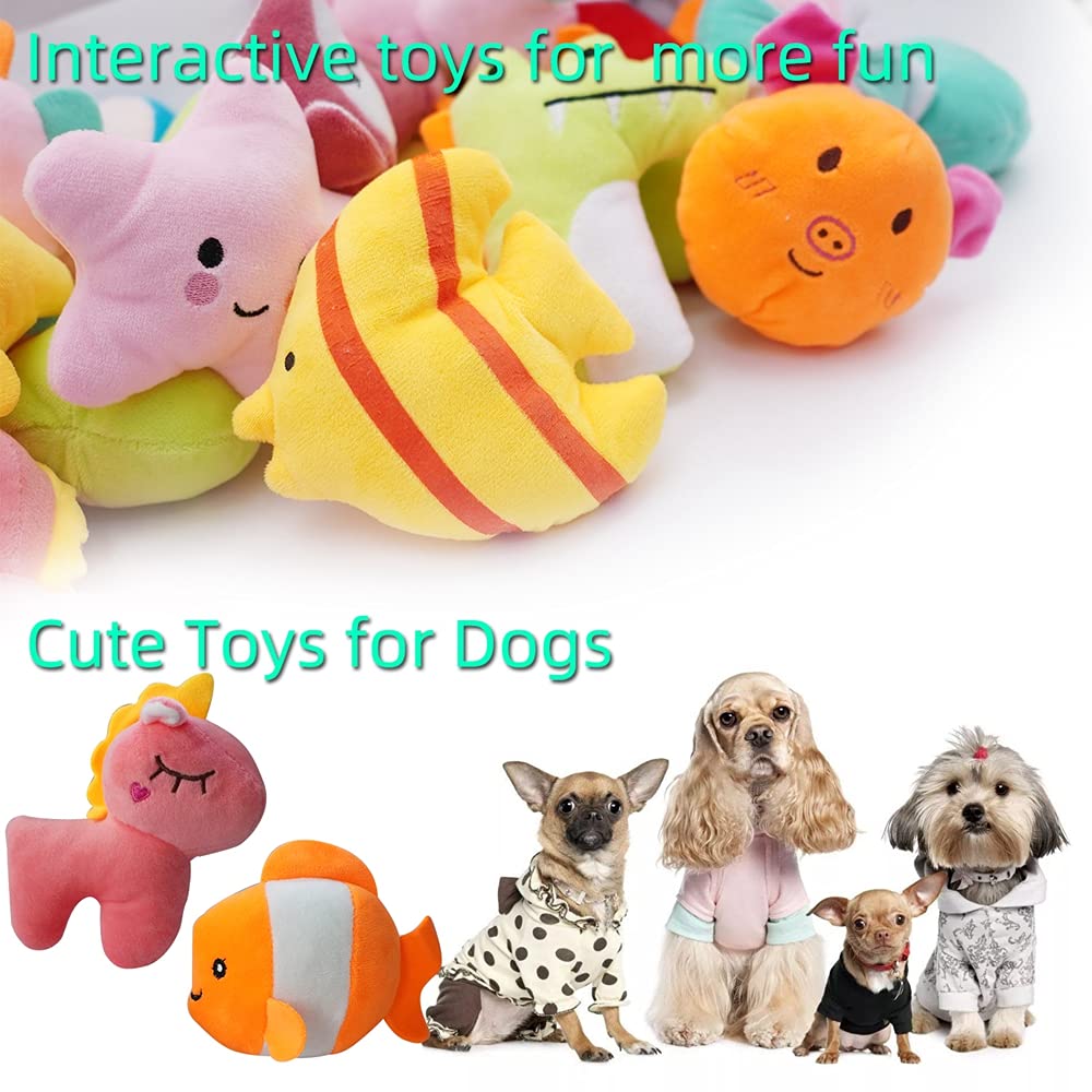 YUNKINGDOM 27 Pack Puppy Squeaky Plush Dog Toys - Cute Bulk Dog Toys for Small Dogs & Puppies - Image 4
