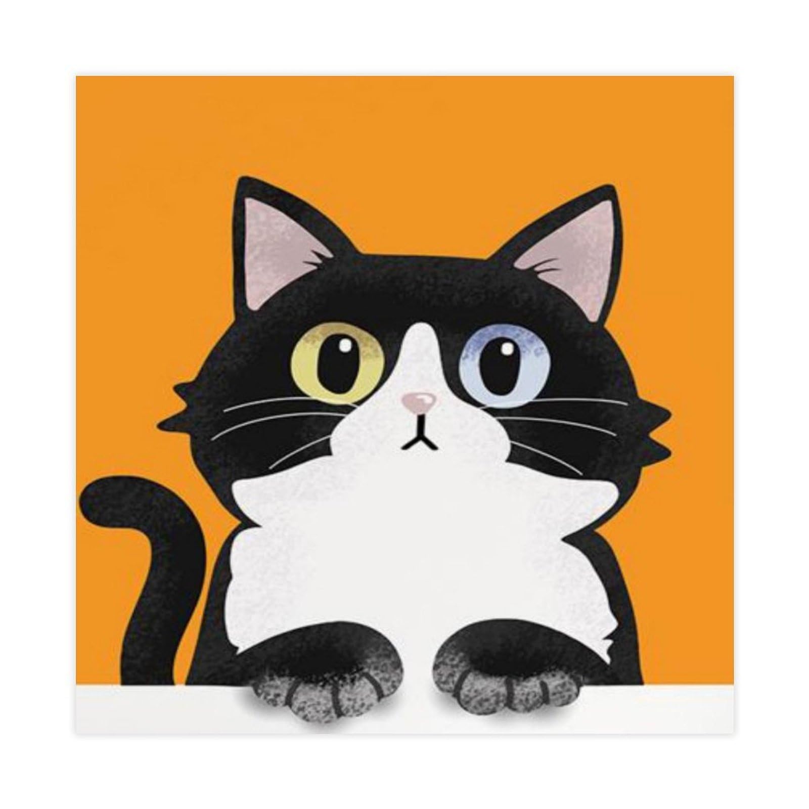 Poster minimalista con ritratto di gatto carino 3 poster su tela decorazione artistica da parete stampa dipinti per soggiorno camera da letto decorazione 71,1 cm L x 71,1 cm W