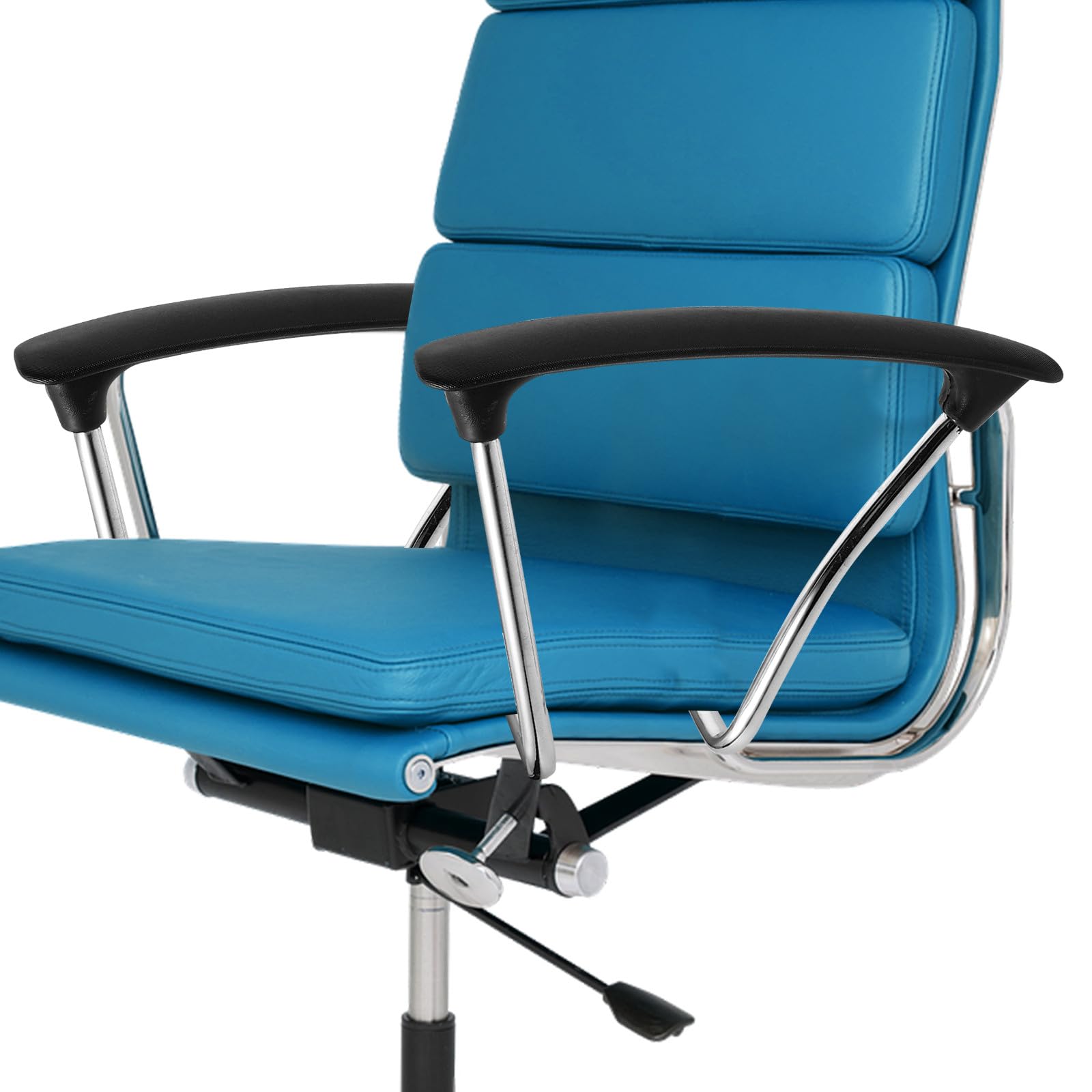 HEMOTON Reposabrazos de Repuesto Juego de 2 Diseño Ergonómico, Material Acero Inoxidable y PP, Compatibles Sillas para Oficina y Gaming, para Silla de Oficina