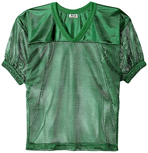 Adams Adult Football Jerseys, Porthole Mesh Practice Jersey with Dazzle Shoulders and Elastic Sleeves, Kelly Green, Large/X-Large