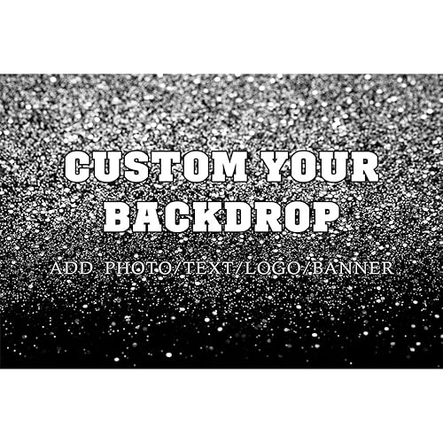 Leowefowa 8x6ft Custom Image Background Personalized Backdrop Customized Vinyl Backdrop with Pictures Photo Text Custom Banner Supplies Background for Baby Shower Birthday Party Decor
