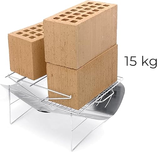 Miniatura 3 de Parrilla Picogrill 498 aplicable con pinzas para parrilla, conveniente y compacto, acero inoxidable, adecuada para acampar al aire libre