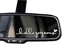 Vista 23 de 3 x Adhesivo para Espejo Retrovisor "Hello Beautiful", Adhesivos para Espejo de Tocador, Adhesivo de Vinilo para Espejo Retrovisor, Regalos