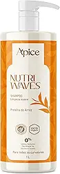 Ápice Shampoo Nutri Waves | Limpeza Suave com Nutrição para Cabelos Cacheados, Ondulados, Crespos e em Transição | 1L