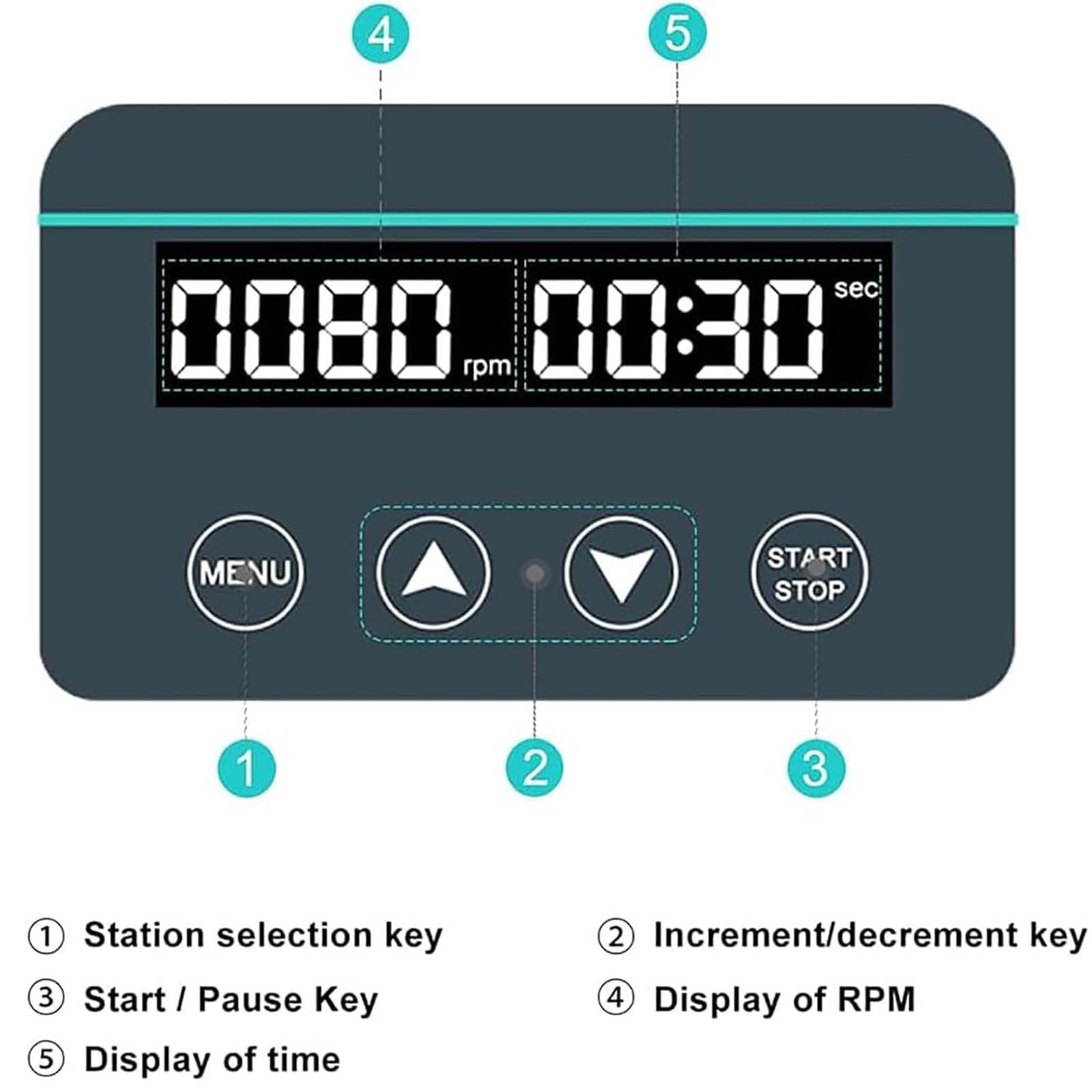 Mezclador digital de rodillos de laboratorio, agitador de 4 tubos, velocidad 20-80 rpm, temporizador 1 min-23 h59 min, modo continuo para pruebas de laboratorio químico y biológico