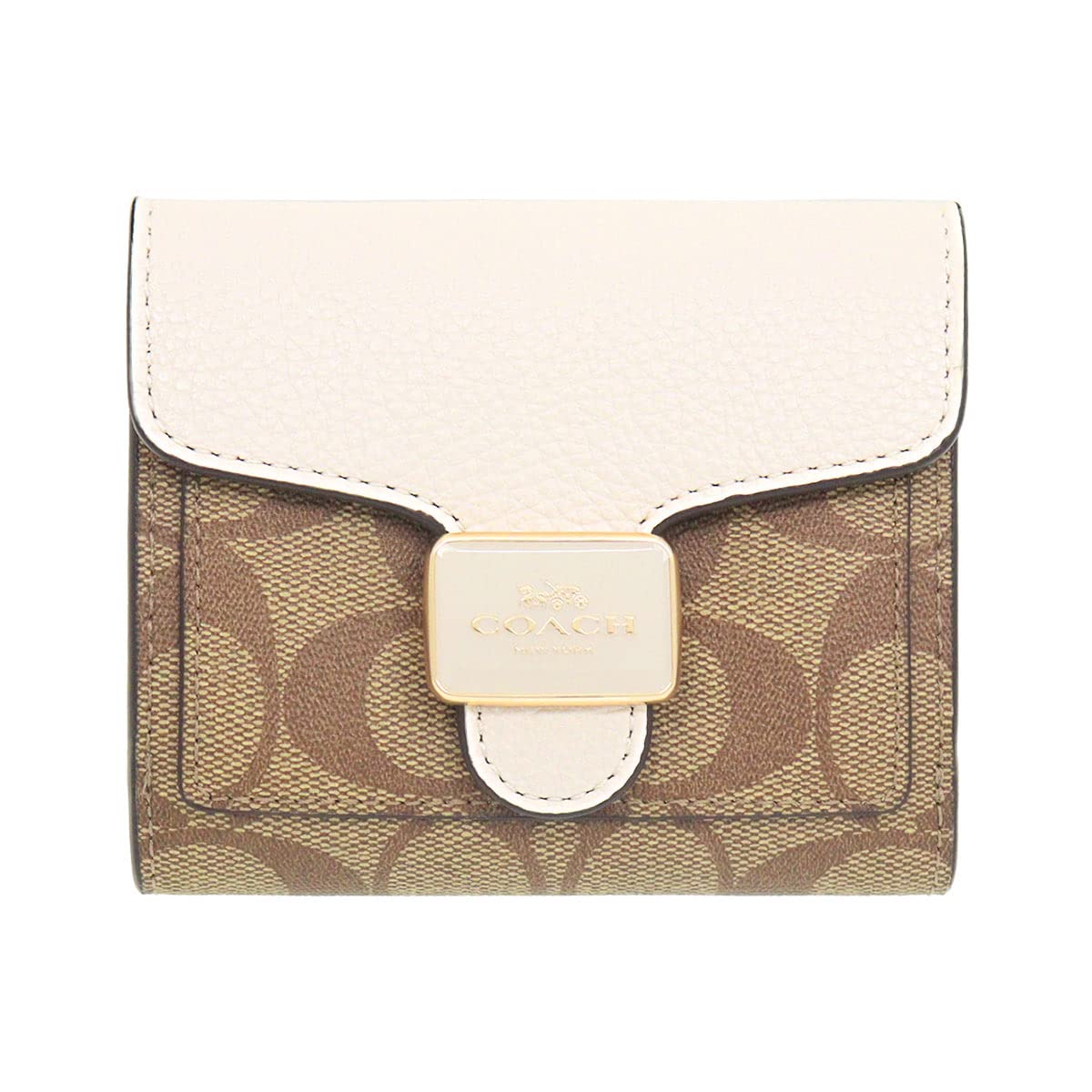 COACH 二つ折り財布 ベージュ　（並行輸入） Amazon | [コーチ] 財布(二つ折り財布) FC7805 C7805 カーキ