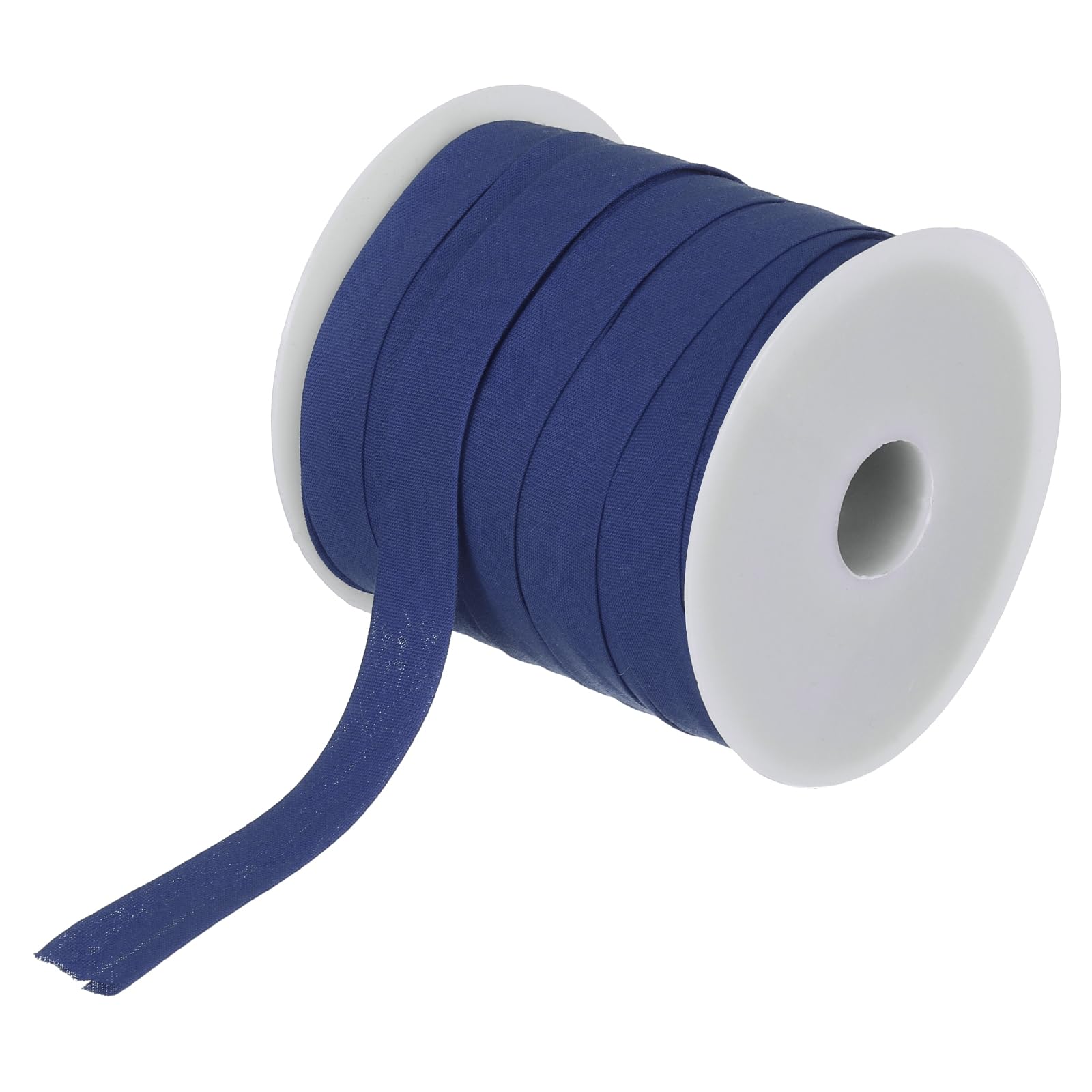 sourcing map 12mm Single Fold Bias Tape Cotton Continuous Bulk Bias Tape for Sewing, Seaming Quilting Hemming Binding Crafts (Bright Blue 23m)