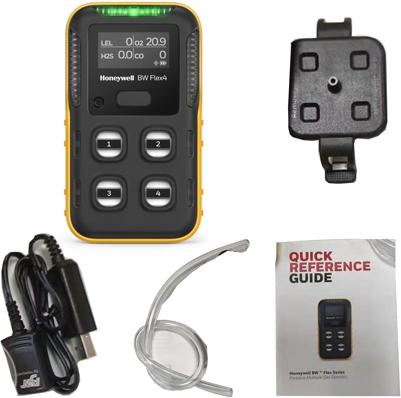 BW Technologies Flex4 Gas Detector (O2, LEL, CO, H2S) Made in China,Electronic English Instruction Manual Available