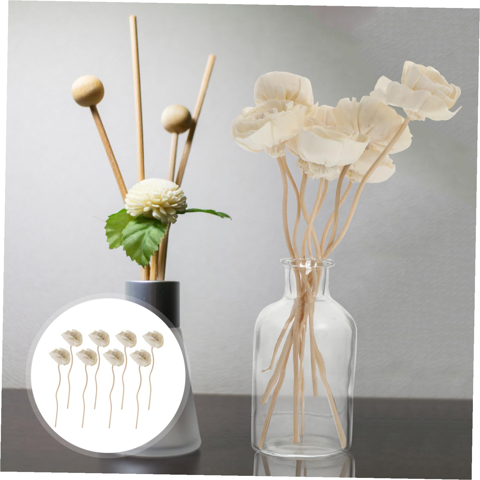 GLEAVI 5 Sätze Rattan Aroma Stäbe Für Duftdiffuser Natürliche Duftöle Dekorative Sticks Für Aromatherapie Und Raumduft Für Wohnzimmer Badezimmer Und Schlafzimmer 8 Stück * 5