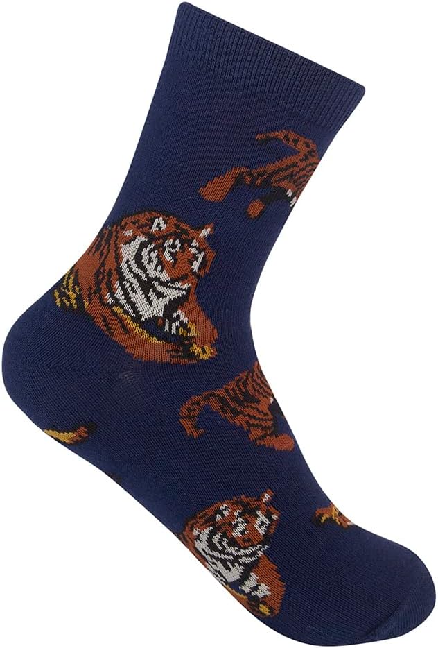 FUNATIC Animal Socks for Kids Ages 7-10, One Size Fits Most, Unisex - Zoo Wildlife Gift Idea for Boys, Girls