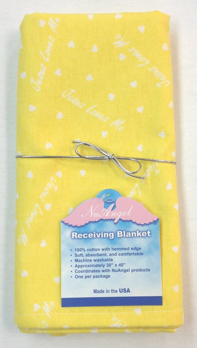 NuAngel Receiving Blanket Soft and Cozy 100 Cotton Flannel Receiving Baby Blanket
