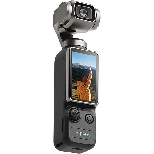 Xtra Muse, Vlogging Camera with 1'' CMOS & 4K/120fps Videos, Pocket Camera with 3-Axis Gimbal Stabilizer, Fast Focusing, Face/Object Tracking, Digital Video Camera for Photography, Digital Camera