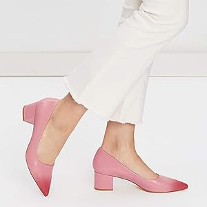 Amazon.com | FOWT Women Classic Low Heel Pumps Round Toe