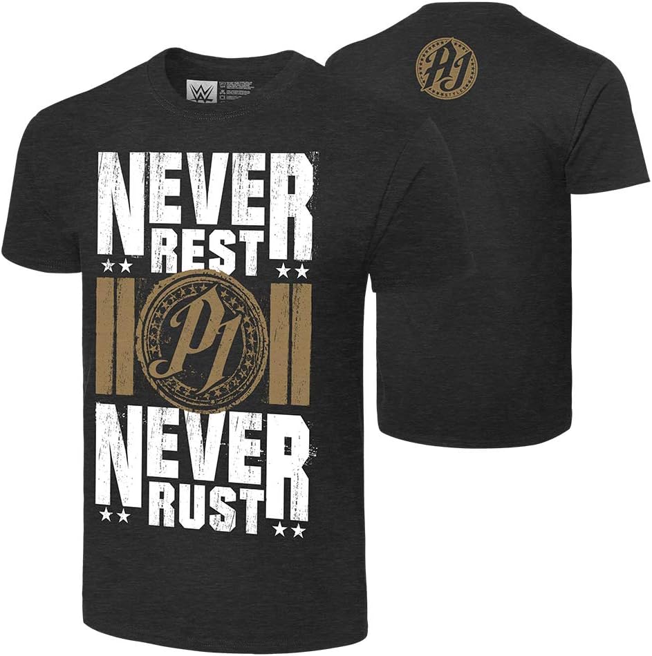WWE AJ Styles Never Rest, Never Rust Authentic T-Shirt, XL