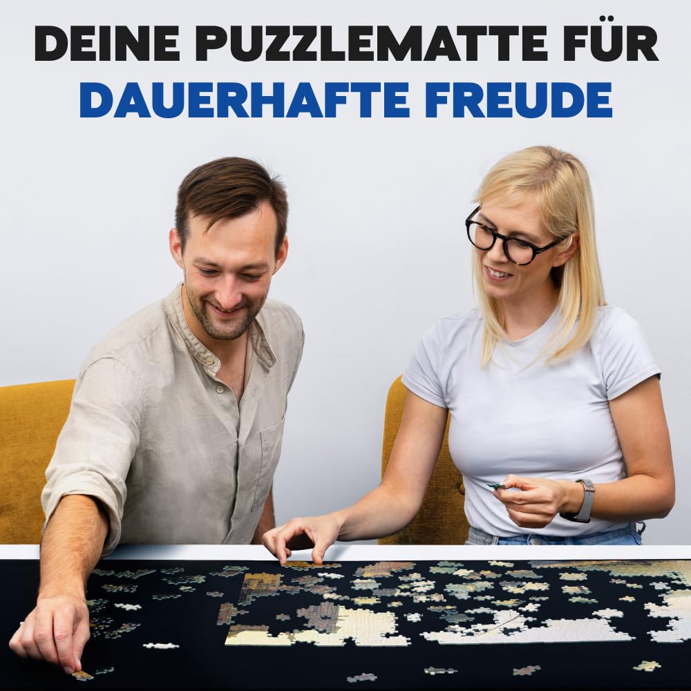 Mozzaic Puzzlematte 3000 Teile – Puzzleunterlage für Puzzle bis 1500/3000 & 5000 Teile – Premium Puzzle Matte für sorgenfreien Spielspaß