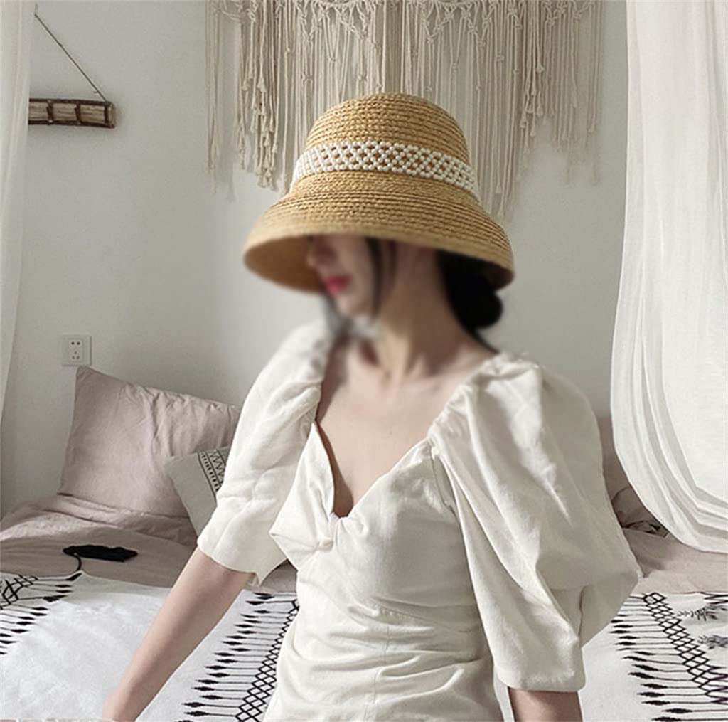 Dame Mädchen Panama Strand Floppy Weibliche Reise Hüte Handgemachte Sommer Hüte Für FrauenStroh Sonnenhut Eimer Kappe