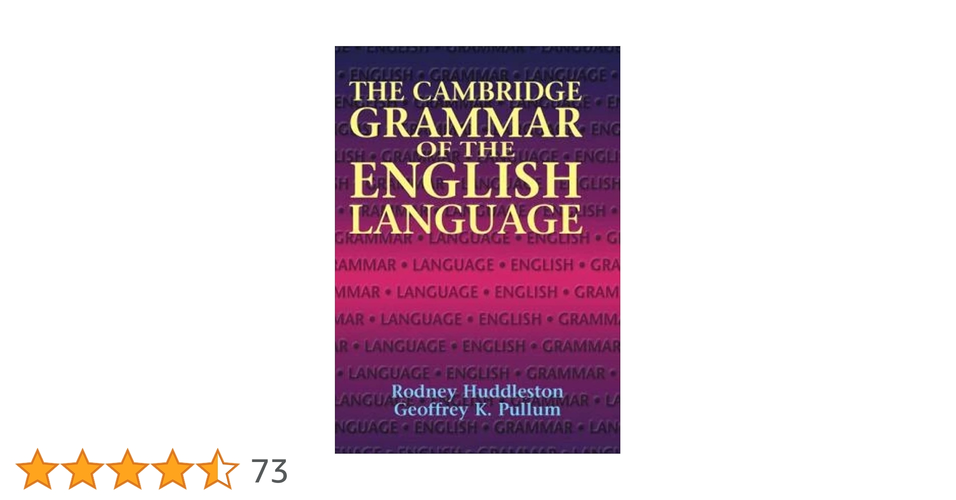 語学・辞書・学習参考書 The Cambridge Grammar of the English... The Cambridge Grammar of the English Language: Huddleston