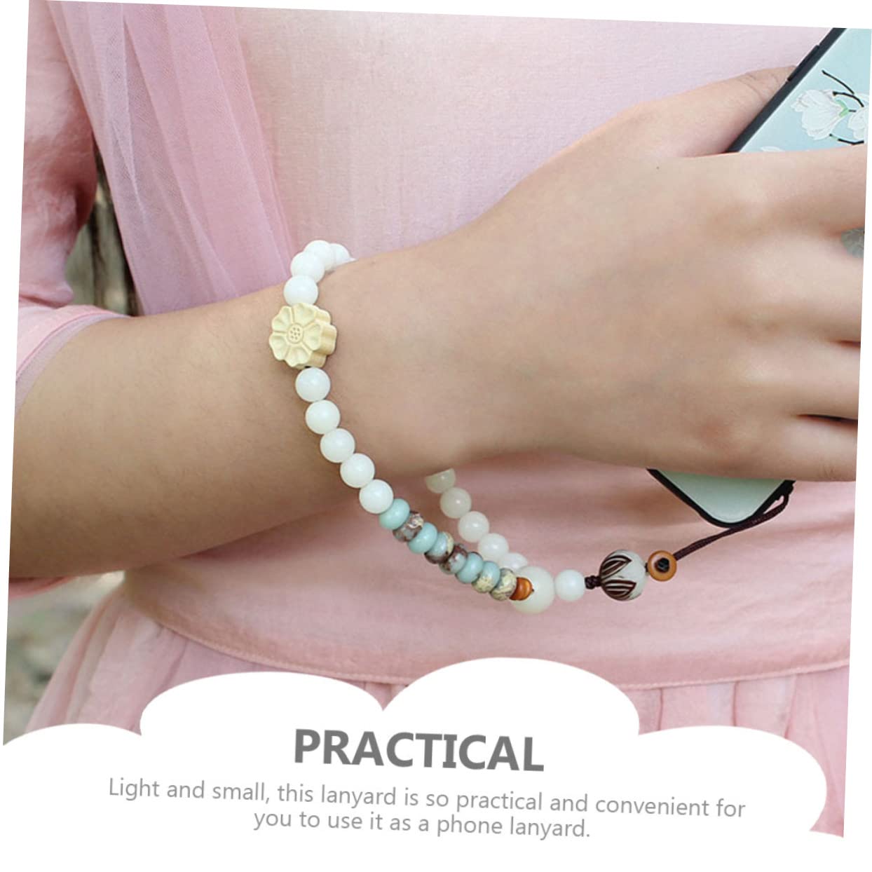 SHINEOFI Cadena de Teléfono Móvil Lanyard Decorativo para Colgar Compatible con Múltiples Dispositivos de Único