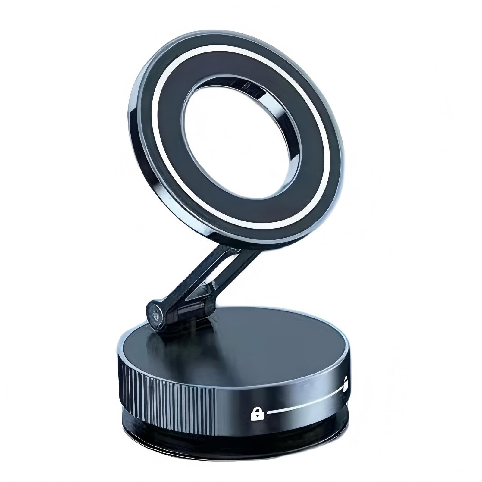 Car Phone Holder All-Metal Construction Car Phone Mount 360 Rotating with Magnetic Force Vehicle Mount Strong Suction Cup