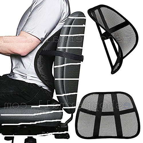 Portable Cool Vent,Support New Car Office Chair Truck Seat Black, Cushion Mesh Back Lumbar,fir Heathy,Massage, Reduce Pain