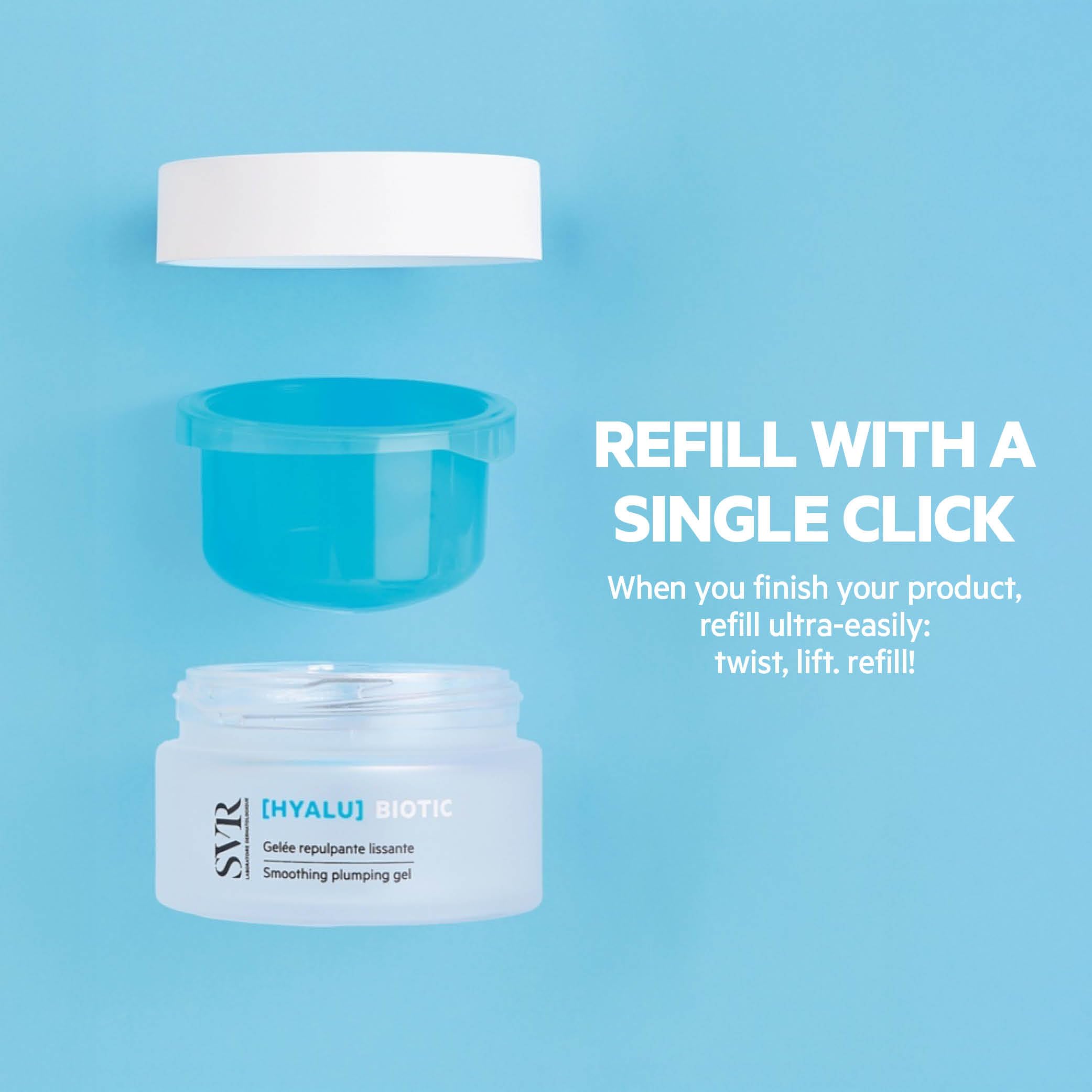 SVR - [HYALU] Biotic Ricarica - Gelatina rigenerante Repellente - Idratazione 48h & Brillante - Pelle disidratata, sensibile, rugosa - Probiotici, Acido ialuronico, Vitamina C - 50 ml