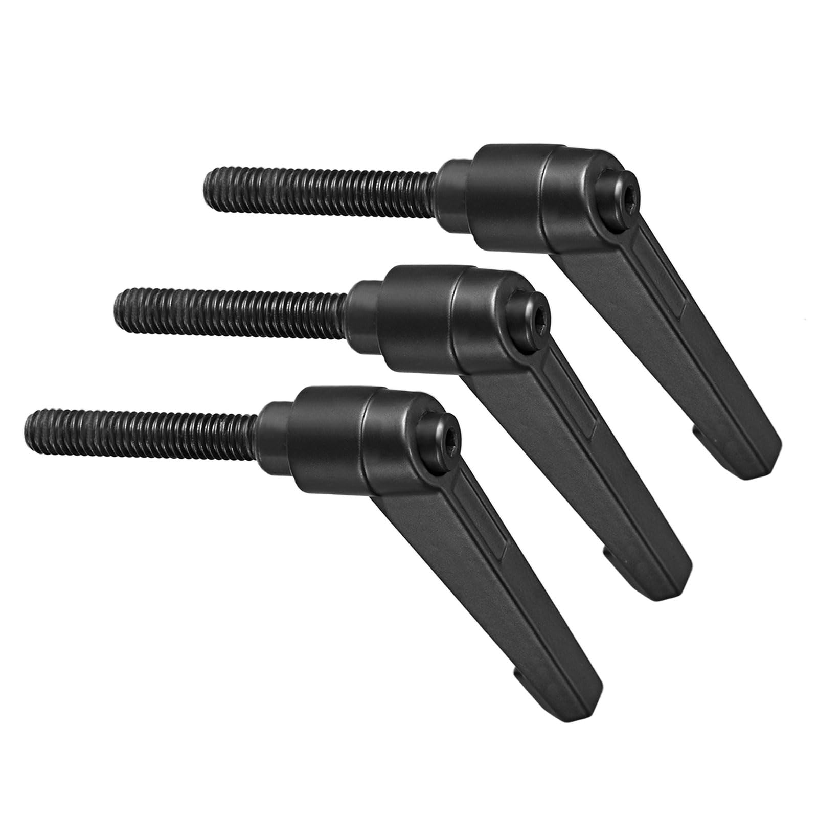 Clamping Lever Handles, M8 x 40mm Male Thread, Adjustable Quick Release Locking Rotating Bolt Knobs Black - (Applications: for Lathe Machinery), 3-Pieces