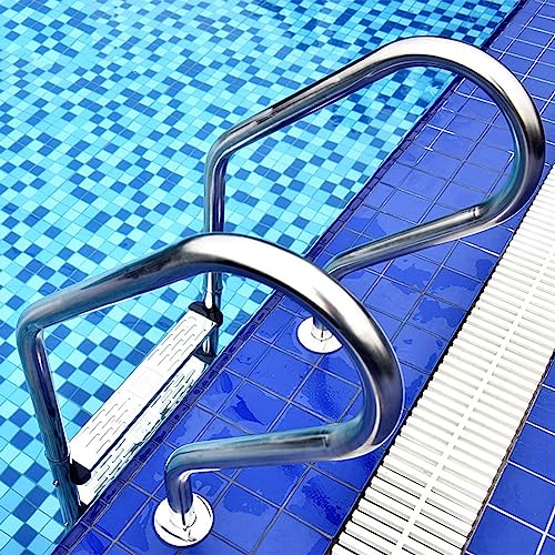 Escalera para piscina con 3 peldaños antideslizantes de acero inoxidable miniatura 3
