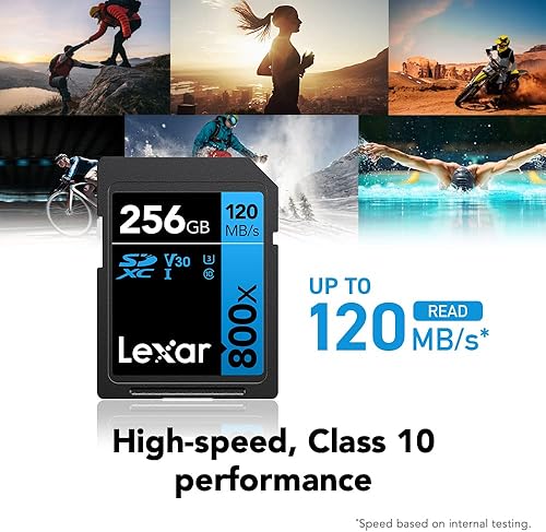 Miniatura 3 de Lexar Tarjeta de memoria SDXC UHS-I de 800 x 128 GB de alto rendimiento, C10, U3, V30, video Full HD y 4K, lectura de hasta 120 MBs, para cámaras de
