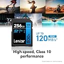 Lexar High-Performance 800x 128GB SDXC UHS-I Memory Card, C10, U3, V30, Full-HD & 4K Video, Up to 120MB/s Read, for Point-and-Shoot Cameras, Mid-Range DSLR, HD Camcorder (LSD0800128G-BNNNU) gallery image